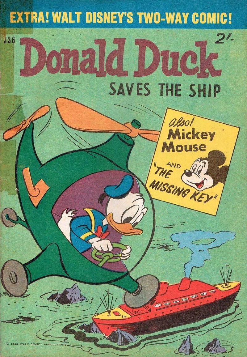 Walt Disney's Jumbo Comics [J Series] (WG Publications, 1955 series) #J36 — Walt Disney's Two-Way Comic! (October 1963)