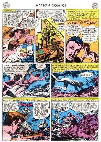 Action Comics (DC, 1938 series) #211 — The Great Jungle Bank Mystery (page 3)