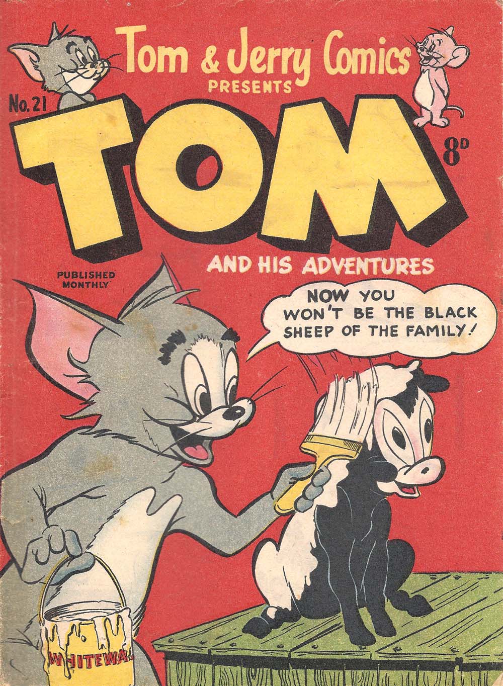 Tom & Jerry Comics Presents Tom and His Adventures (Rosnock, 1953 series) #21 — Tom and His Adventures ([March 1954?])