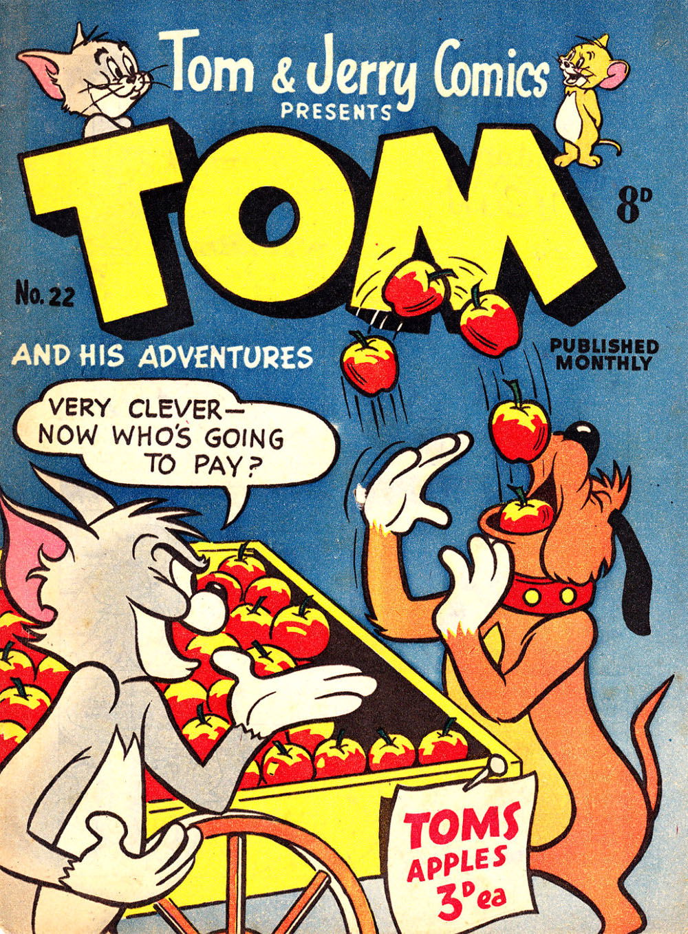 Tom & Jerry Comics Presents Tom and His Adventures (Rosnock, 1953 series) #22 — Tom and His Adventures (April 1954)