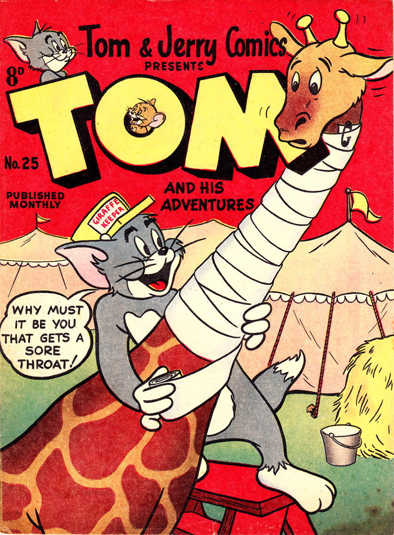Tom & Jerry Comics Presents Tom and His Adventures (Rosnock, 1953 series) #25 — Tom and His Adventures (July 1954)