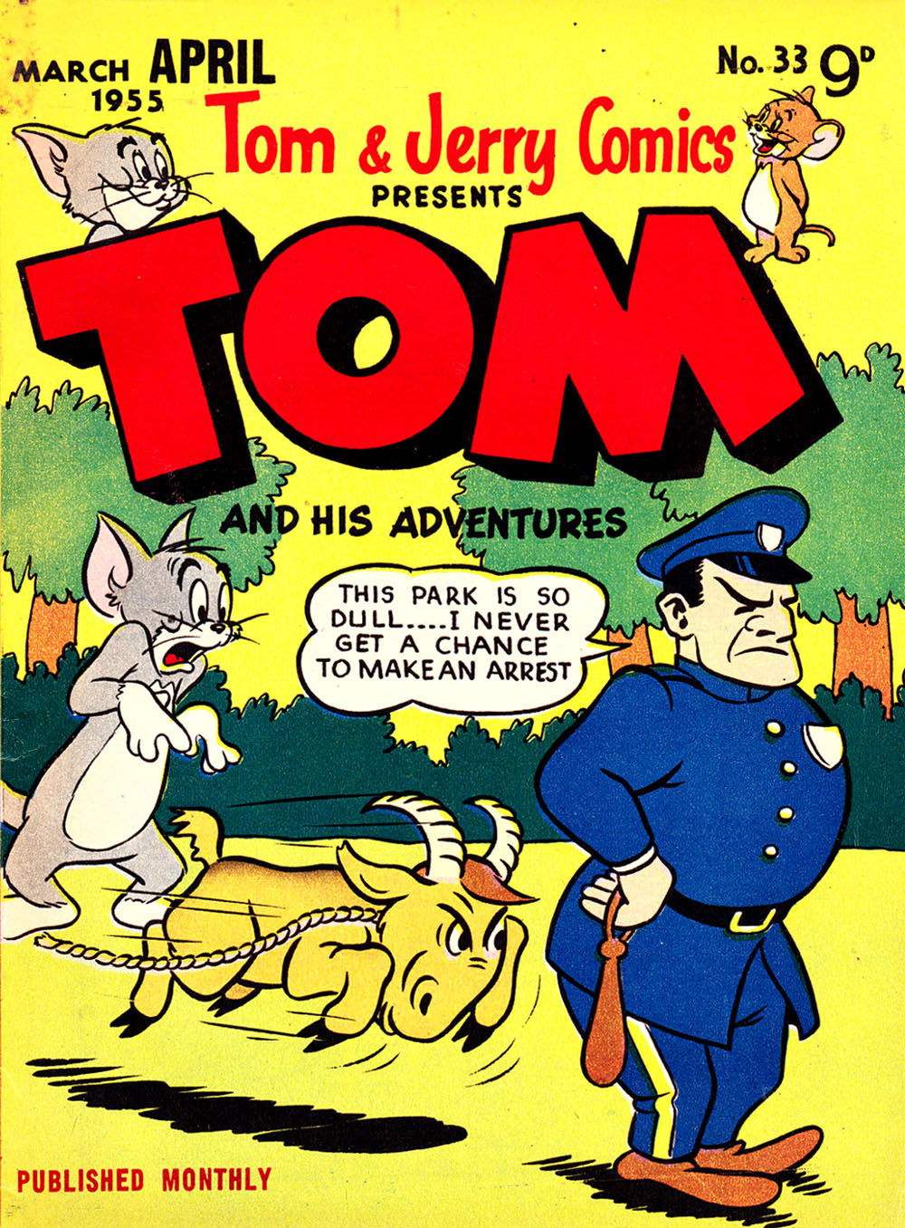 Tom & Jerry Comics Presents Tom and His Adventures (Rosnock, 1953 series) #33 — Presents Tom and His Adventures ([March 1955?])