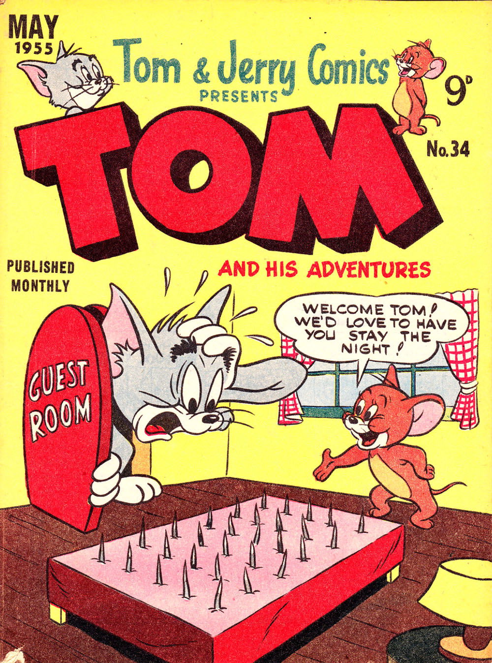 Tom & Jerry Comics Presents Tom and His Adventures (Rosnock, 1953 series) #34 — Tom and His Adventures (April 1955)