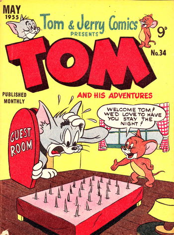 Tom & Jerry Comics Presents Tom and His Adventures (Rosnock, 1953 series) #34 (April 1955) —Tom and His Adventures