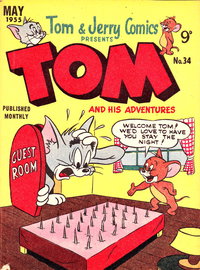 Tom & Jerry Comics Presents Tom and His Adventures (Rosnock, 1953 series)  #34 (April 1955)
