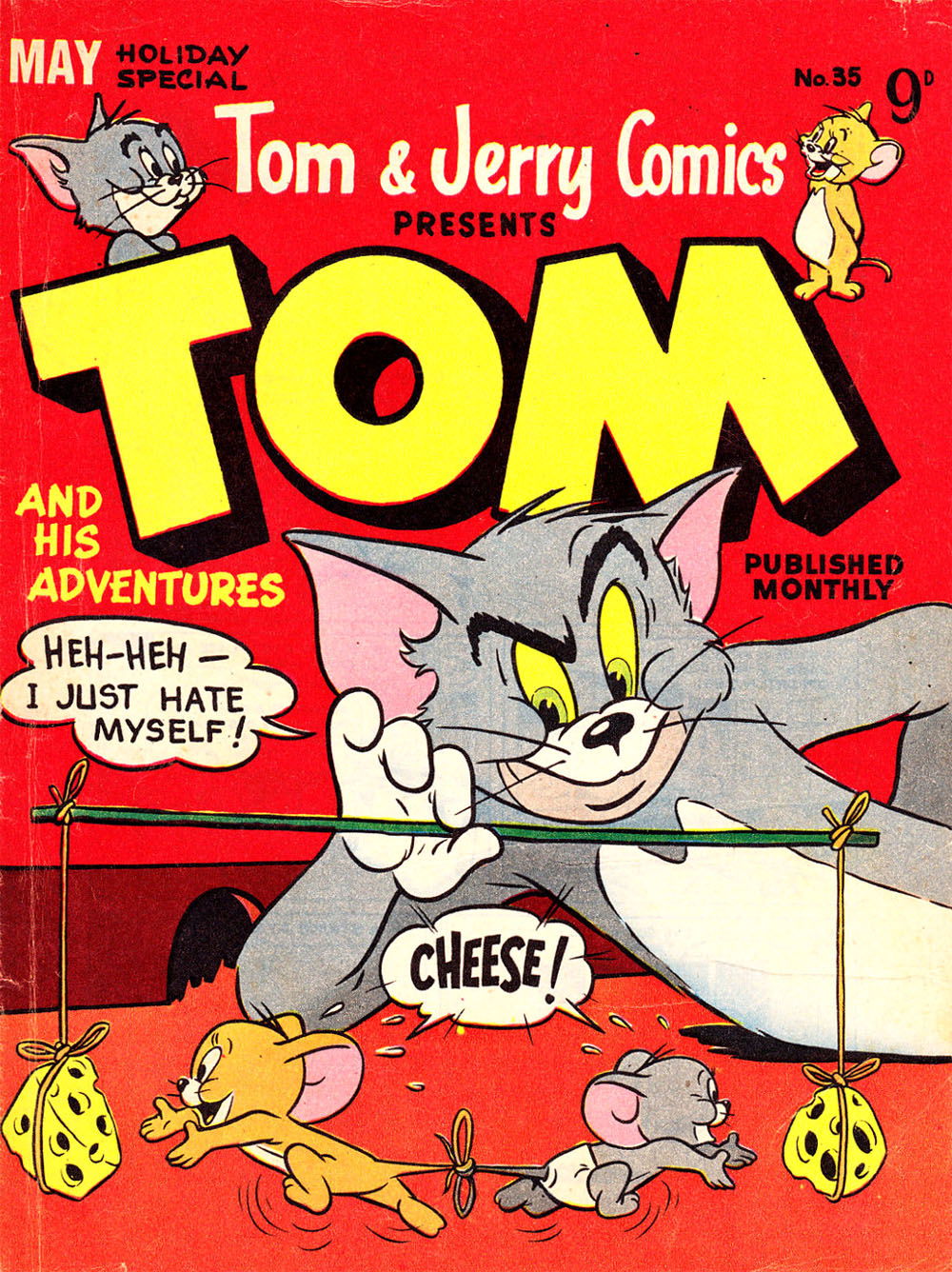 Tom & Jerry Comics Presents Tom and His Adventures (Rosnock, 1953 series) #35 — Tom and His Adventures (May 1955)