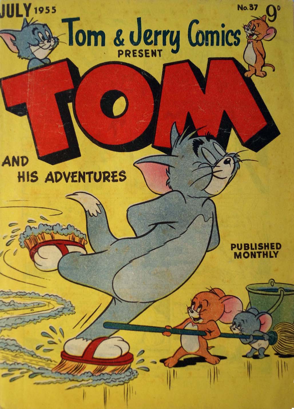 Tom & Jerry Comics Presents Tom and His Adventures (Rosnock, 1953 series) #37 — Tom and His Adventures (July 1955)