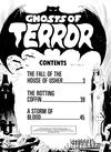 Ghosts of Terror (Gredown, 1976 series) v1#5 — Ghosts of Terror Contents (page 1)