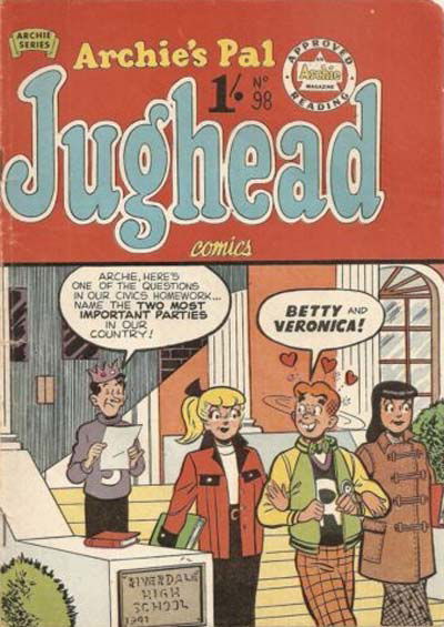 Archie's Pal Jughead Comics (Archie, 1955? series) #98 ([March 1958?])