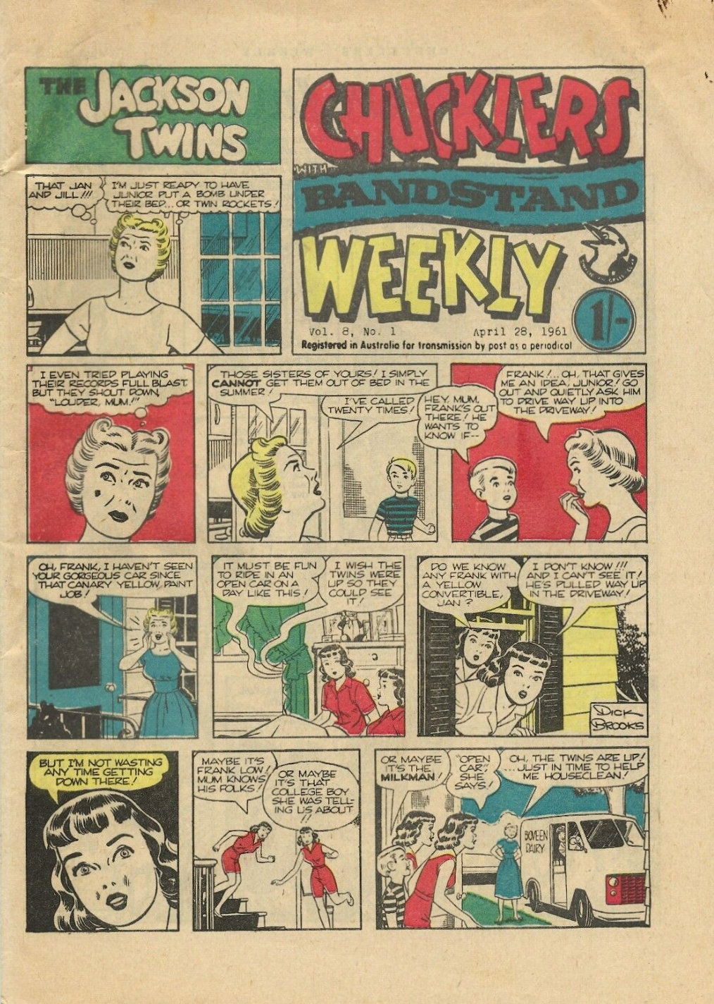 Chucklers Weekly with Bandstand (Chucklers, 1960 series) v8#1 (28 April 1961)
