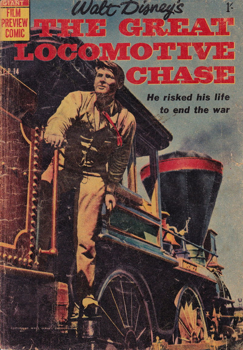 Walt Disney's Film Preview [FP Series] (WG Publications, 1953 series) #F.P.14 — Walt Disney's the Great Locomotive Chase (September 1957)