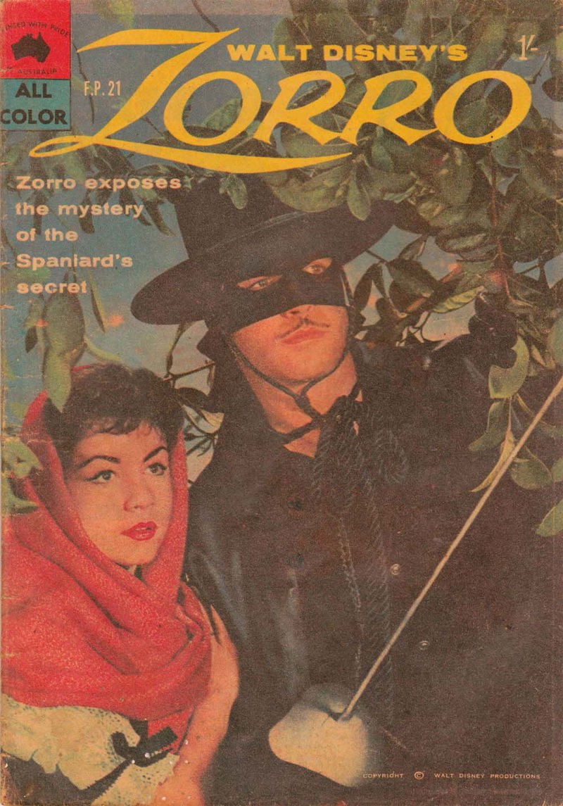 Walt Disney's Film Preview [FP Series] (WG Publications, 1953 series) #F.P.21 — Walt Disney's Zorro (March 1960)