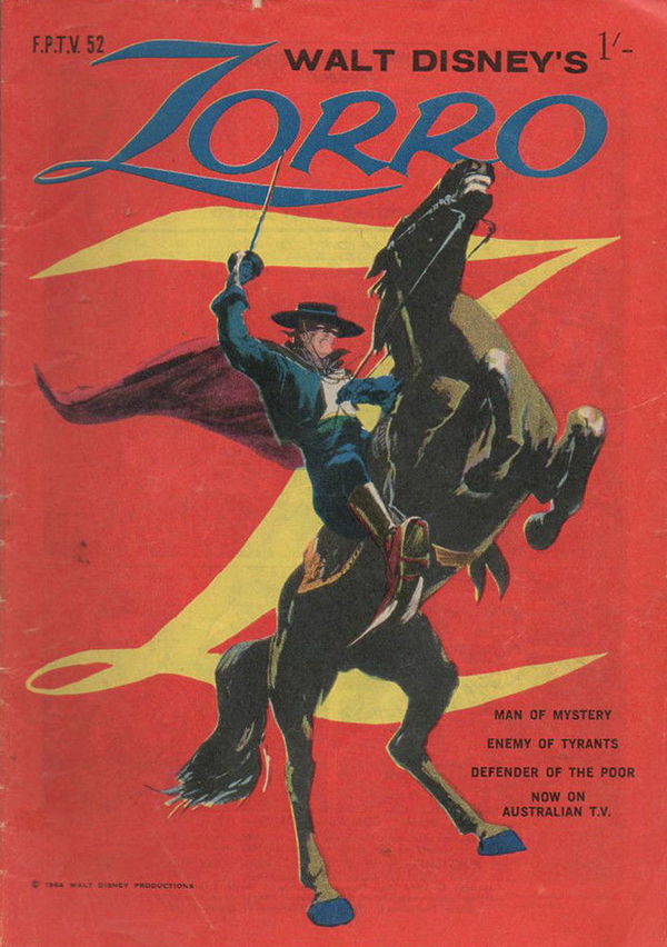 Walt Disney's Film Preview [FP Series] (WG Publications, 1953 series) #F.P.T.V.52 ([June 1964?]) —Walt Disney's Zorro