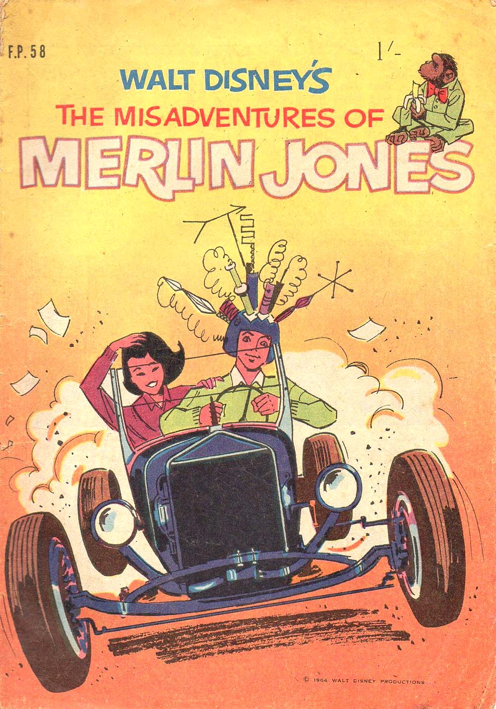 Walt Disney's Film Preview [FP Series] (WG Publications, 1953 series) #F.P.58 — Walt Disney's the Misadventures of Merlin Jones (June 1965)