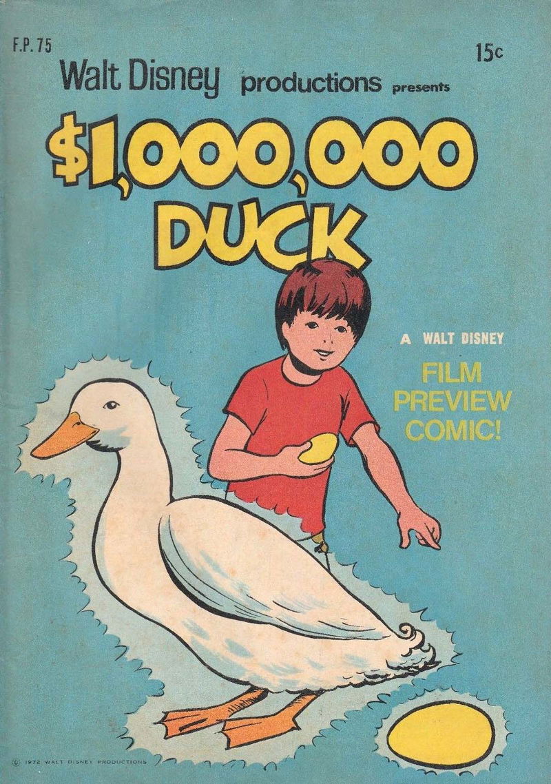 Walt Disney's Film Preview [FP Series] (WG Publications, 1953 series) #F.P.75 — Walt Disney Productions Presents $1,000,000 Duck (August 1971)