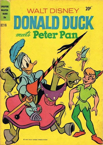 Walt Disney Donald Duck [D Series] (Wogan, 1974 series) #D216 — Walt Disney Donald Duck meets Peter Pan