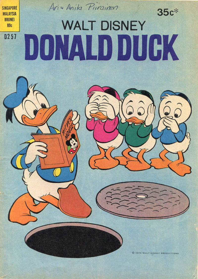 Walt Disney Donald Duck [D Series] (Wogan, 1974 series) #D257 (April 1978)