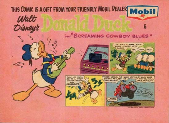 Mobil Walt Disney (Mobil Oil, 1964 series) #6 ([1964?]) —Walt Disney's Donald Duck