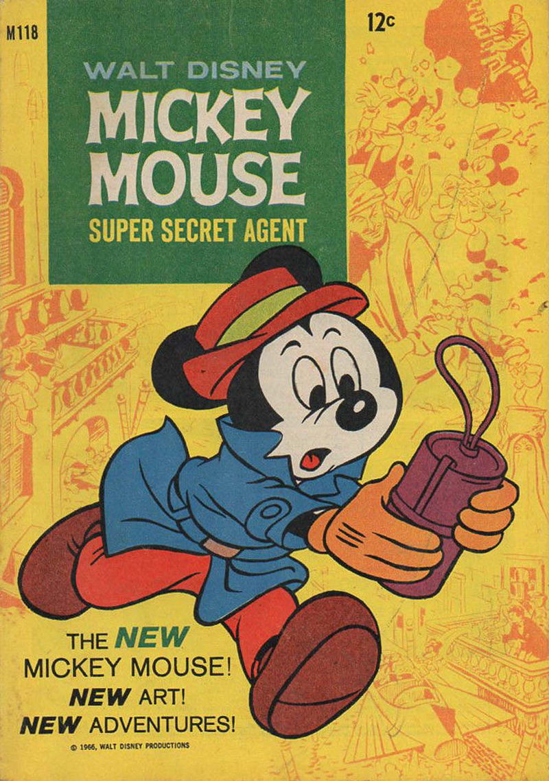 Walt Disney's Mickey Mouse [M series] (WG Publications, 1956 series) #M118 — Walt Disney Mickey Mouse Super Secret Agent ([September 1966])