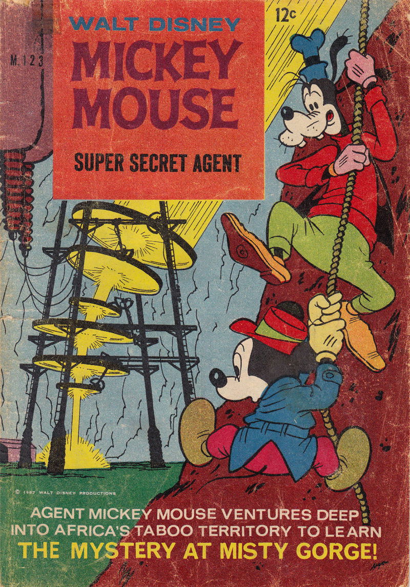 Walt Disney's Mickey Mouse [M series] (WG Publications, 1956 series) #M.123 — Walt Disney Mickey Mouse Super Secret Agent (April 1967)