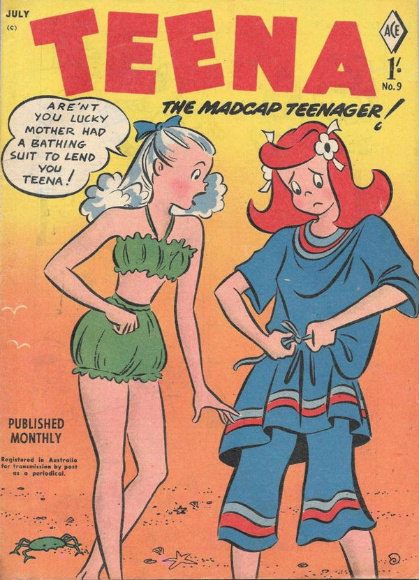 Teena The Madcap Teenager! (Junior Readers, 1956 series) #9 (July 1957)