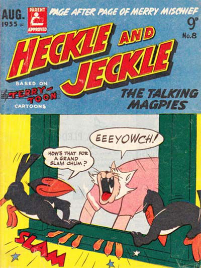 Heckle and Jeckle the Talking Magpies (Rosnock, 1954 series) #8 (August 1955)