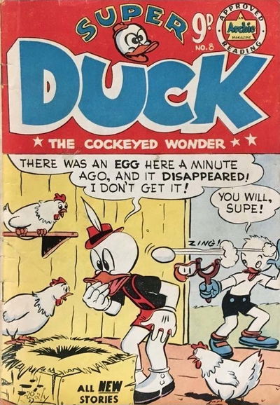 Super Duck the Cockeyed Wonder (HJ Edwards, 1953? series) #8 [April 1954?]