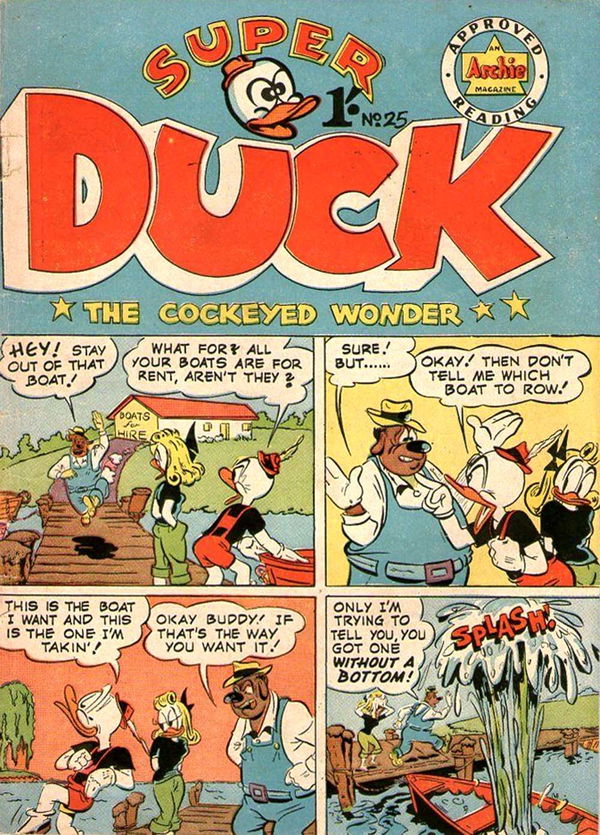 Super Duck the Cockeyed Wonder (Archie, 1955? series) #25 ([October 1955?])