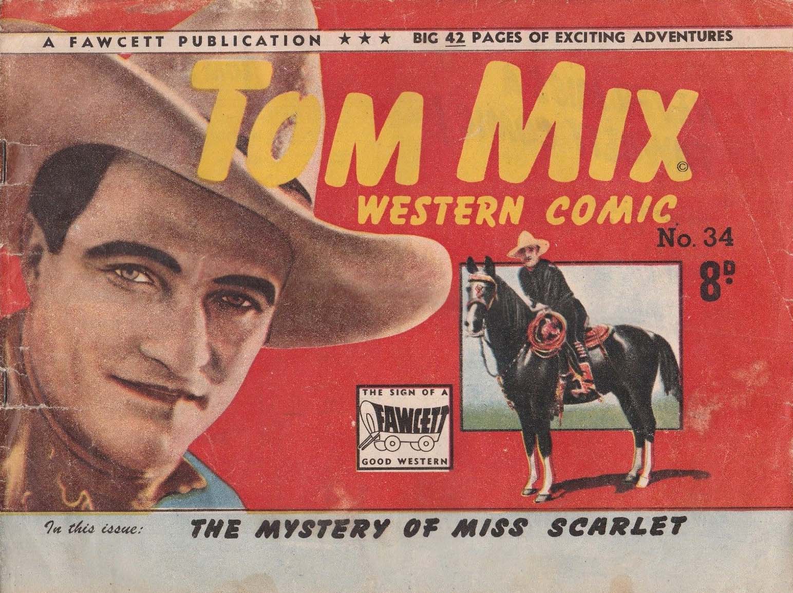 Tom Mix Western Comic (Cleland, 1949 series) #34 ([July 1951?])