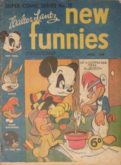 The Supercomic Series (Consolidated Press, 1948 series) #15 — Super Comic Series Walter Lantz New Funnies ([April 1949?])