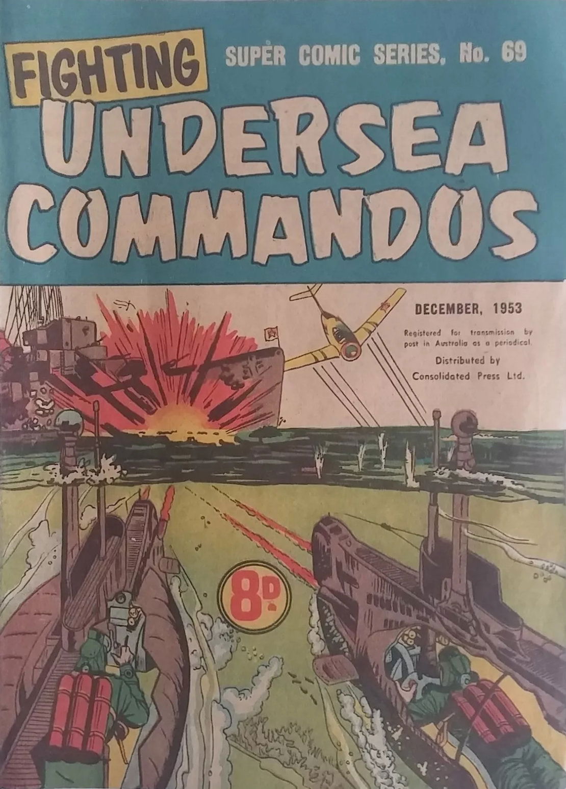 The Supercomic Series (Shakespeare Head, 1953 series) #69 — Fighting Undersea Commandos (December 1953)