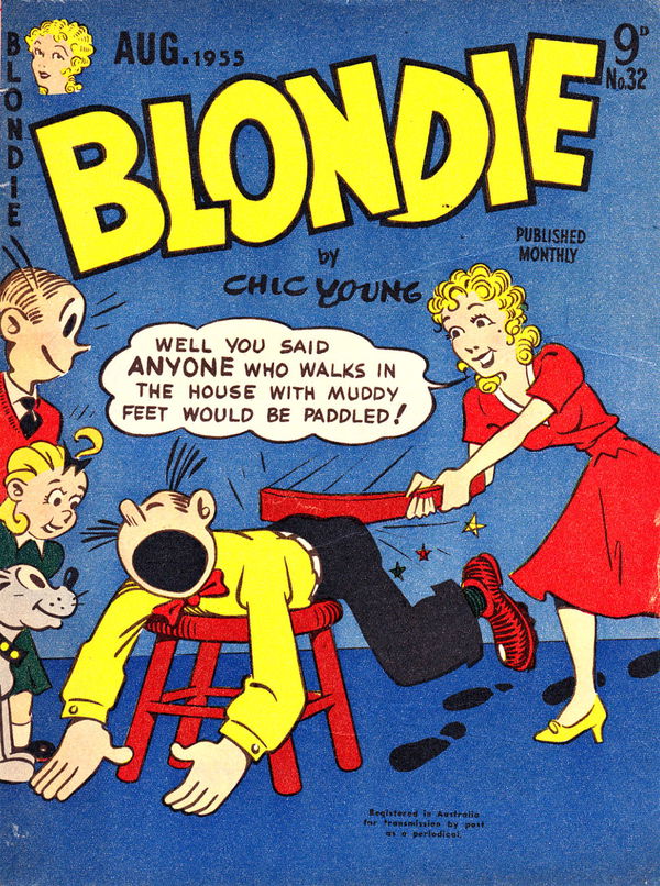 Blondie (ANL, 1953 series) #32 (August 1955) —Blondie Monthly