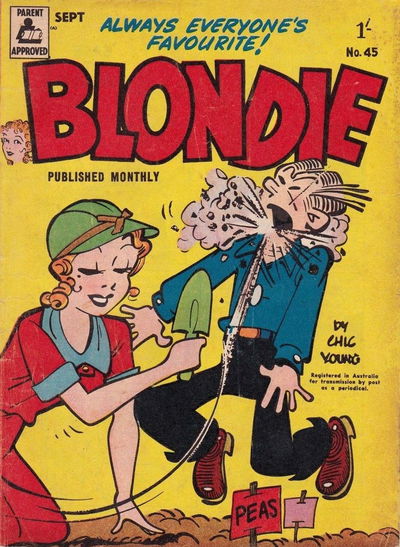 Blondie (ANL, 1953 series) #45 — Blondie Monthly September 1956