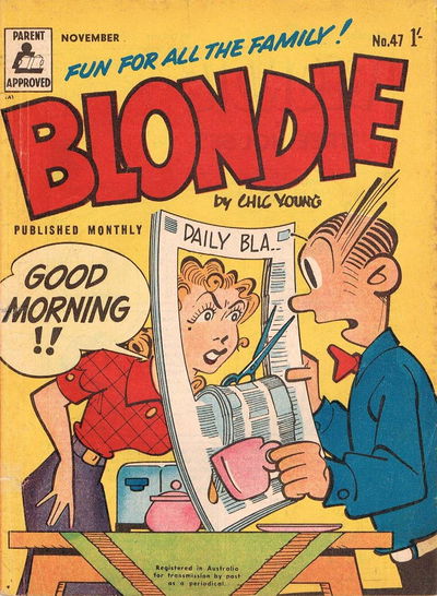 Blondie (ANL, 1953 series) #47 November 1956