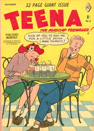 Teena The Madcap Teenager! (Junior Readers, 1956 series) #5 [December 1956?]