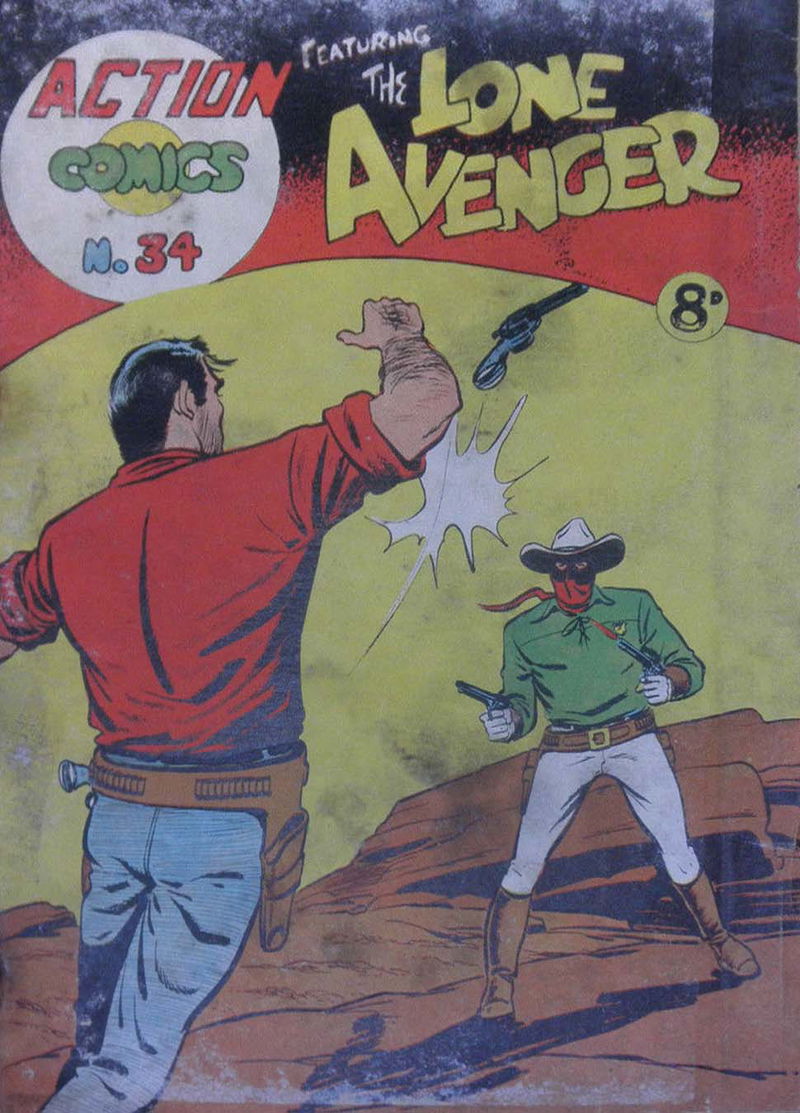 Action Comics (Action Comics, 1951 series) #34 — Action Comics Featuring the Lone Avenger ([July 1953?])