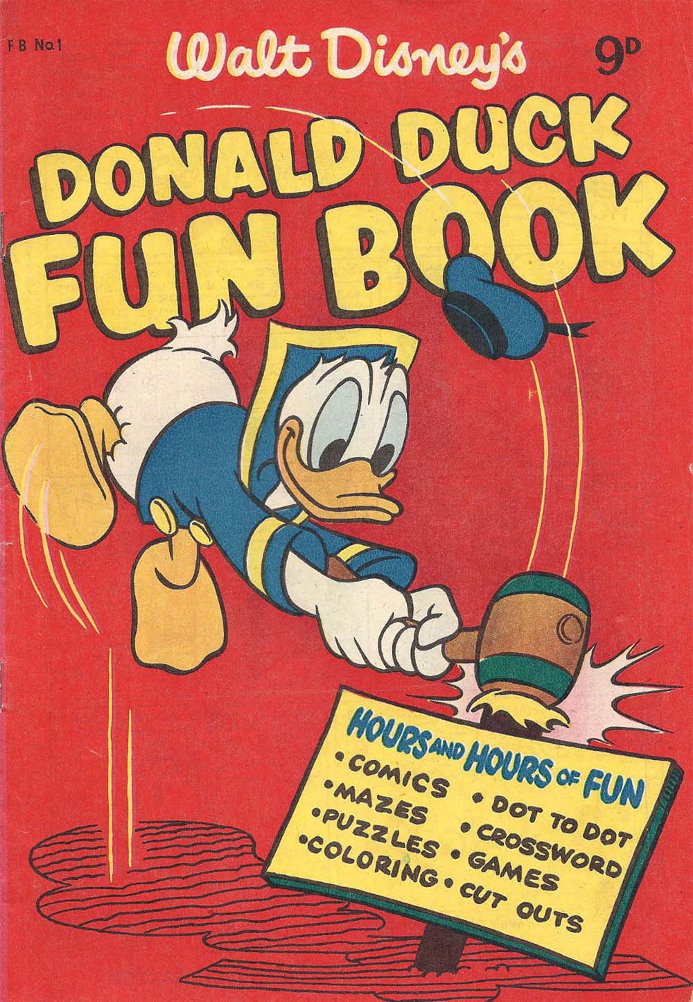 Walt Disney's Fun Book [FB Series] (WG Publications, 1954 series) #F.B.1 — Walt Disney's Donald Duck Fun Book (1954)