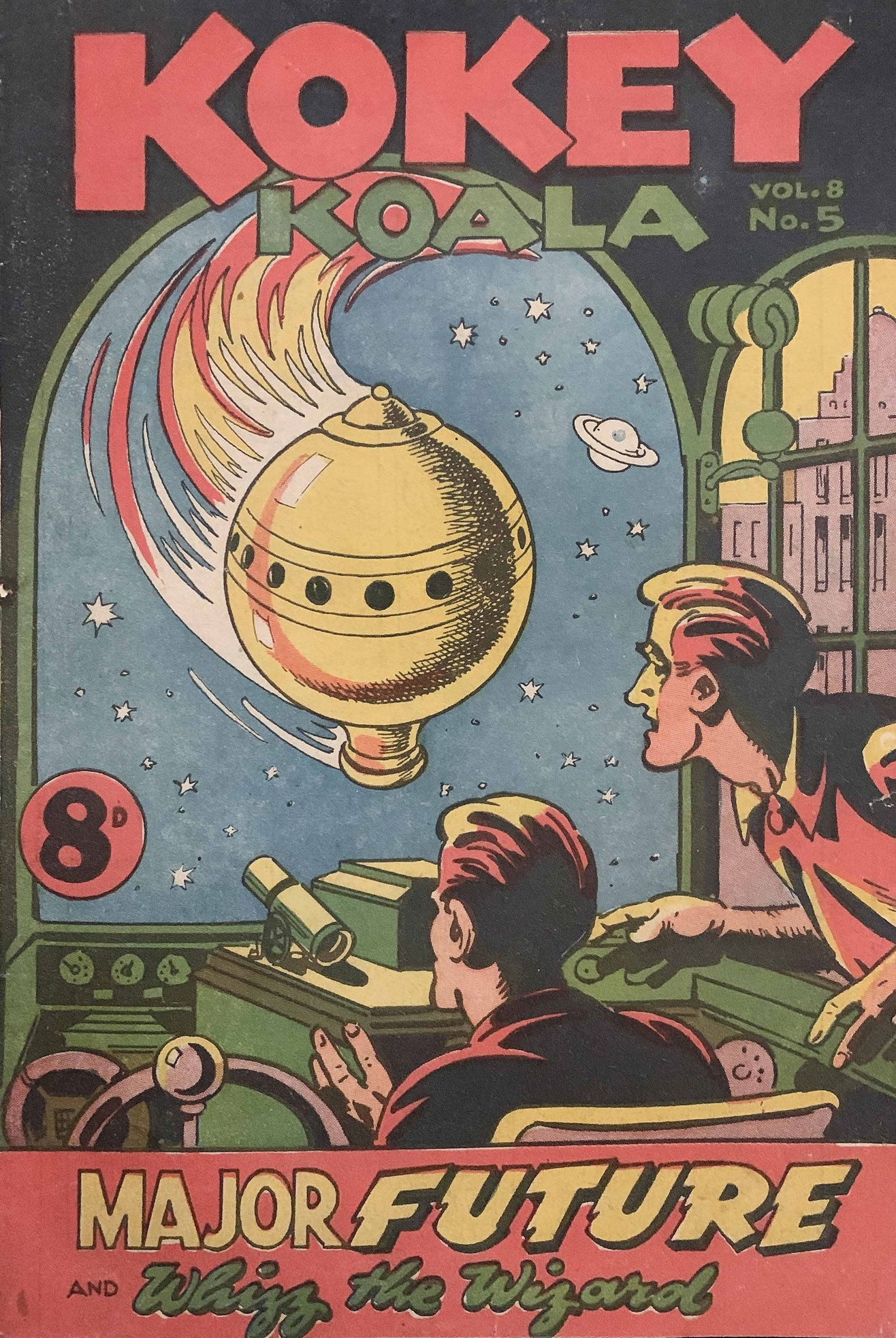 Kokey Koala (Elmsdale Publications, 1953? series) v8#5 — Major Future and Whizz the Wizard (April 1953)