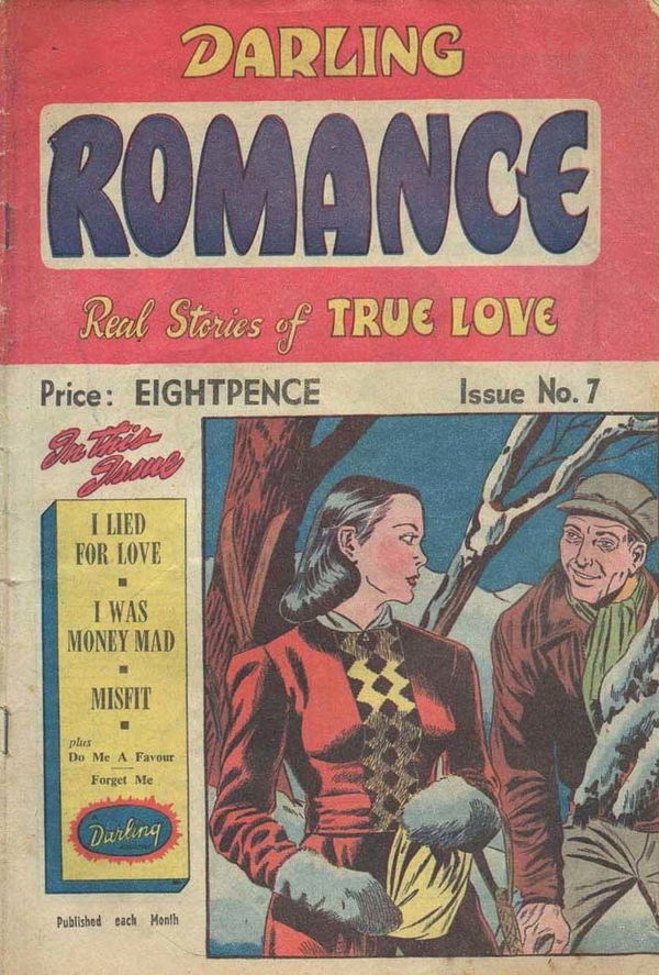 Darling Romance Real Stories of True Love (HJ Edwards, 1950? series) #7 ([September 1951?])