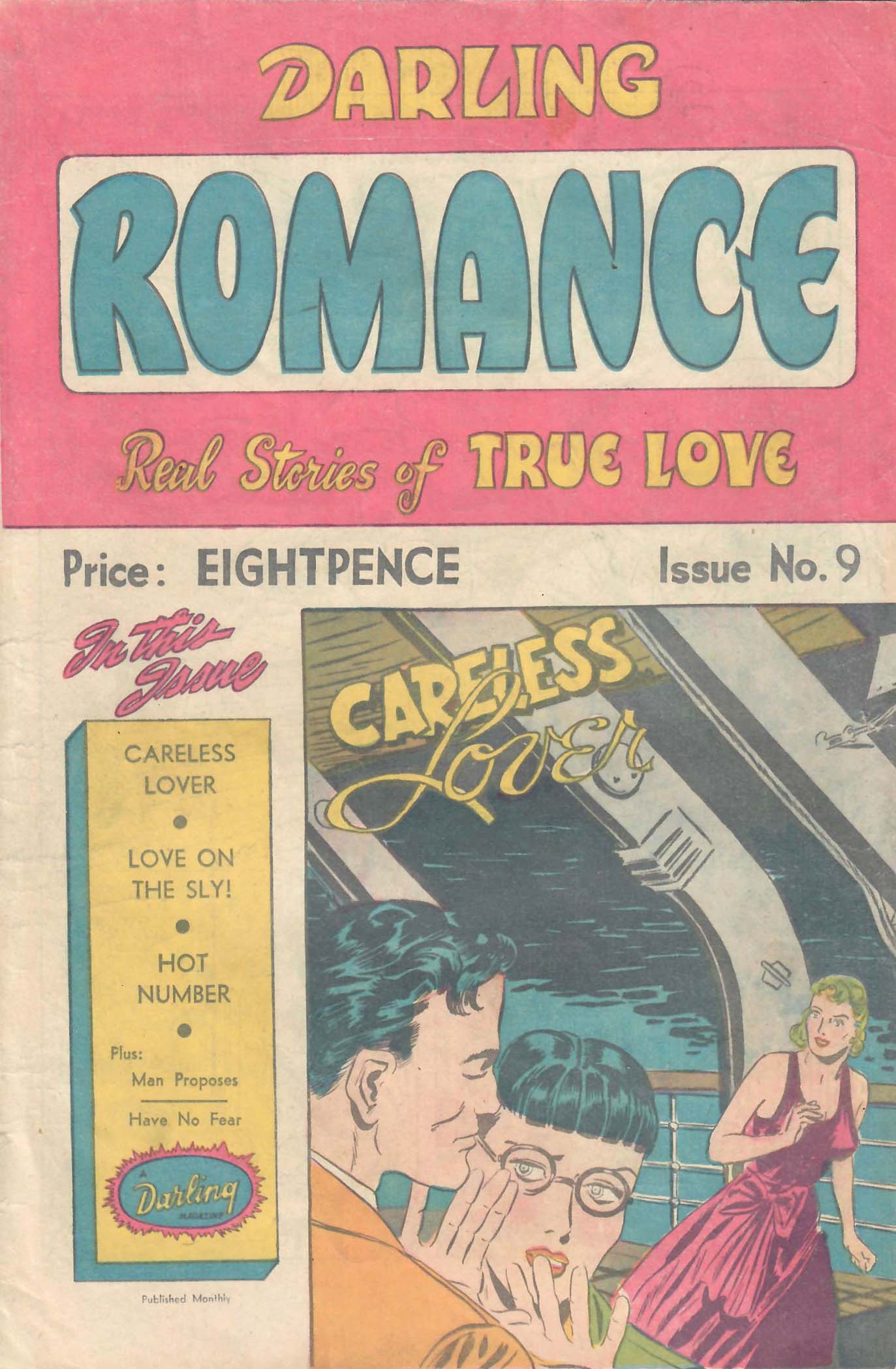 Darling Romance Real Stories of True Love (HJ Edwards, 1950? series) #9 ([November 1951?])