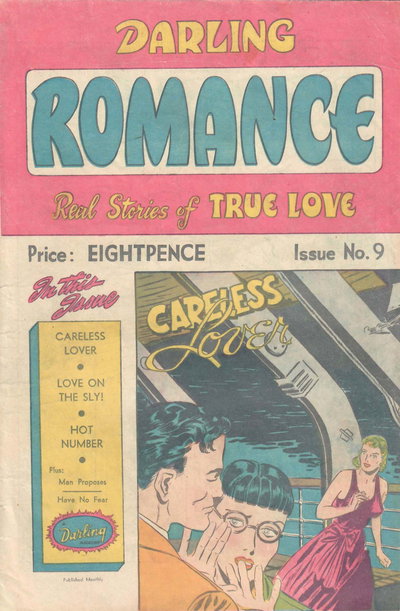 Darling Romance Real Stories of True Love (HJ Edwards, 1950 series)  #9 ([November 1951?])