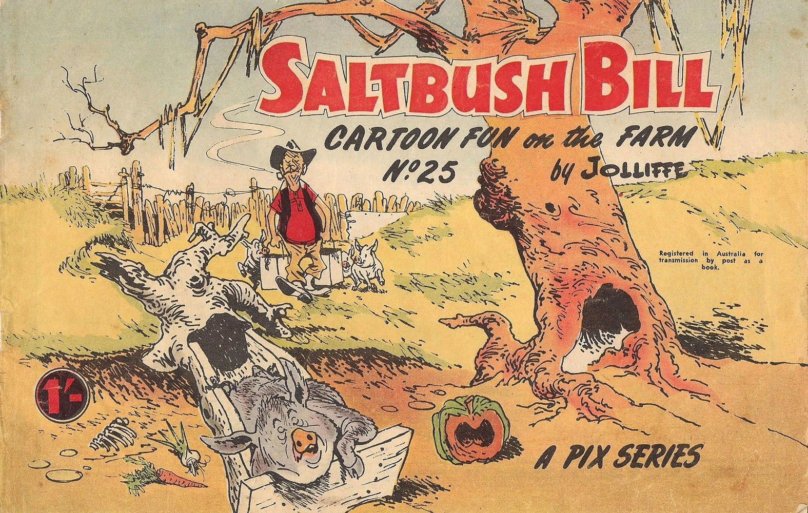 Saltbush Bill Cartoon Fun on the Farm (Sungravure, 1947 series) #25 ([1960?])