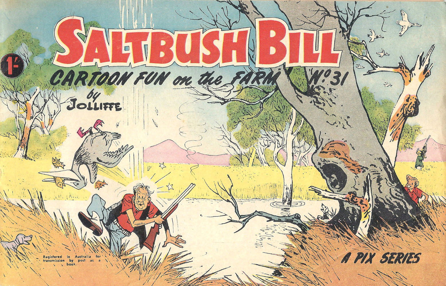 Saltbush Bill Cartoon Fun on the Farm (Sungravure, 1947 series) #31 ([March 1965?])