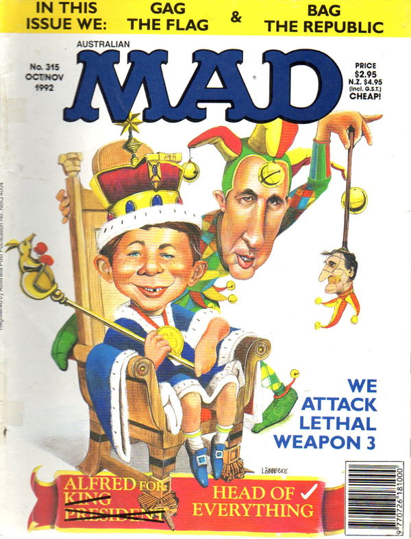 Australian Mad Magazine (Horwitz, 1978 series) #315 (October-November 1992)