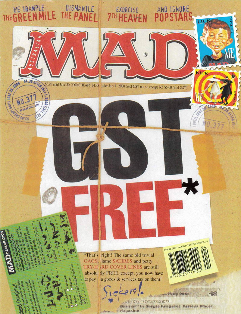 Australian Mad Magazine (Horwitz, 1978 series) #377 (June 2000)