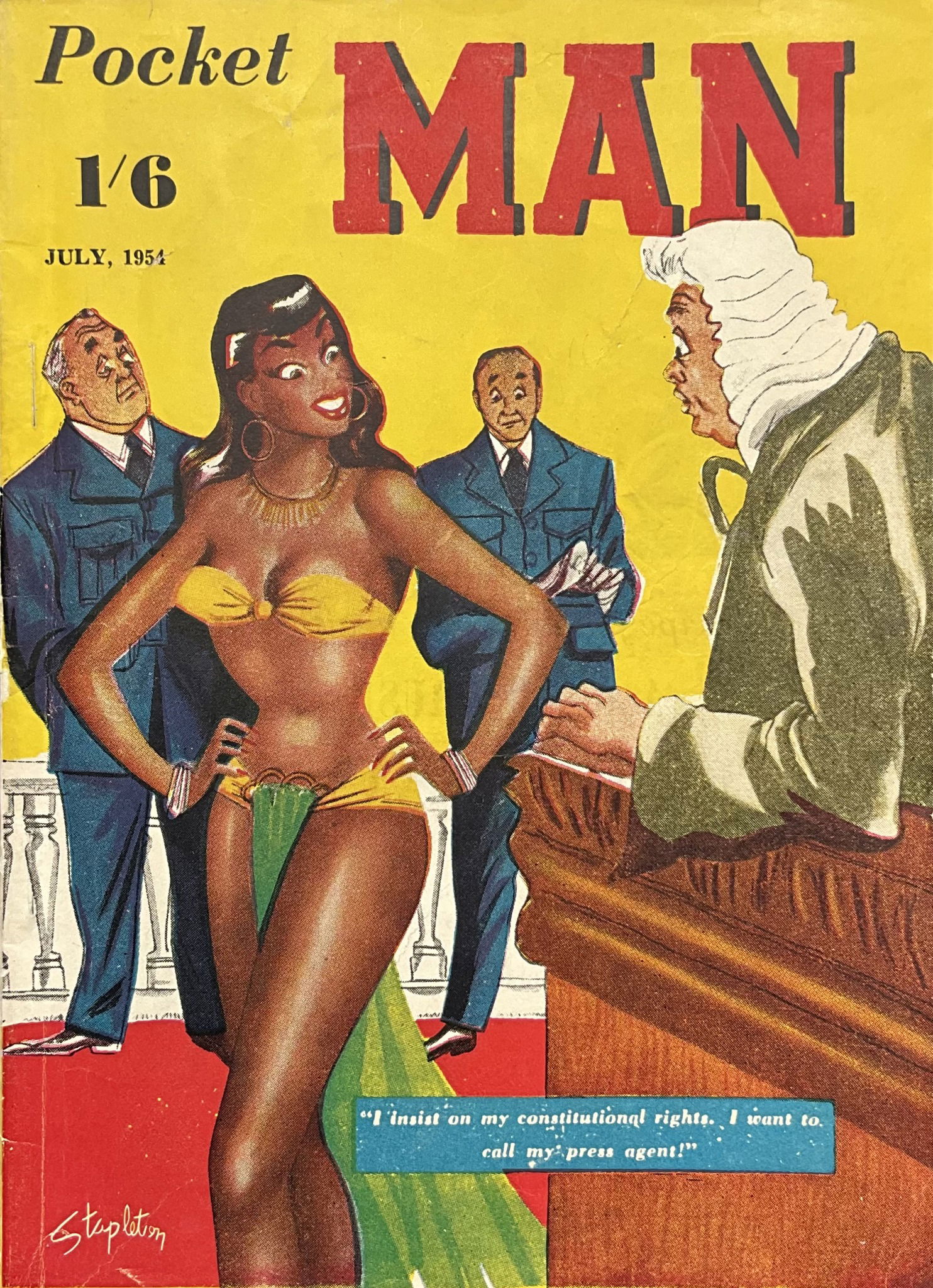 Pocket Man (KG Murray, 1954 series) v1#4 (July 1954)