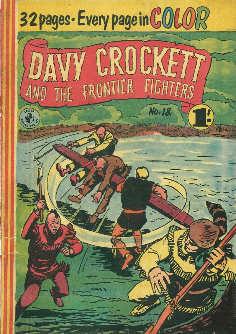 Davy Crockett and the Frontier Fighters (Colour Comics, 1956 series) #18 ([June 1957?])