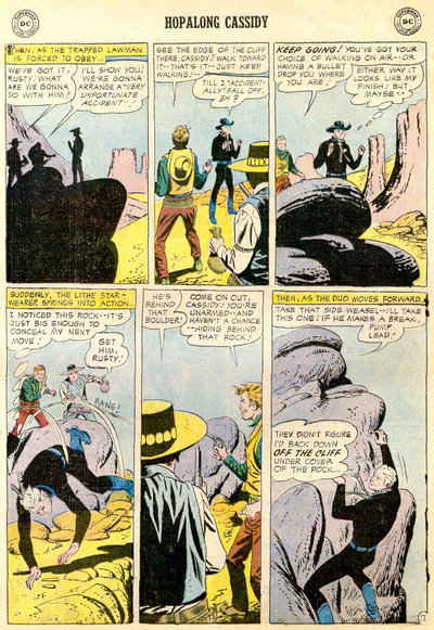 Trail of the Telltale Clues! (<span class="fw-500">Hopalong Cassidy</span>  #126 (November-December 1957)), page 7