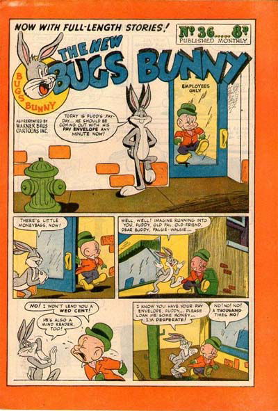 Bugs Bunny (Youngs, 1952? series) #36 ([August 1955?])
