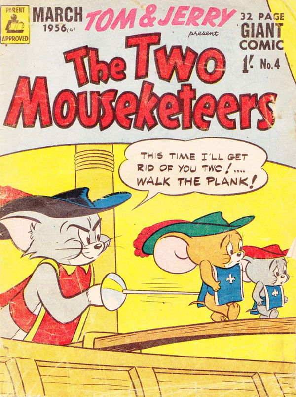 Tom and Jerry Present the Two Mouseketeers (Rosnock, 1955 series) #4 (March 1956)